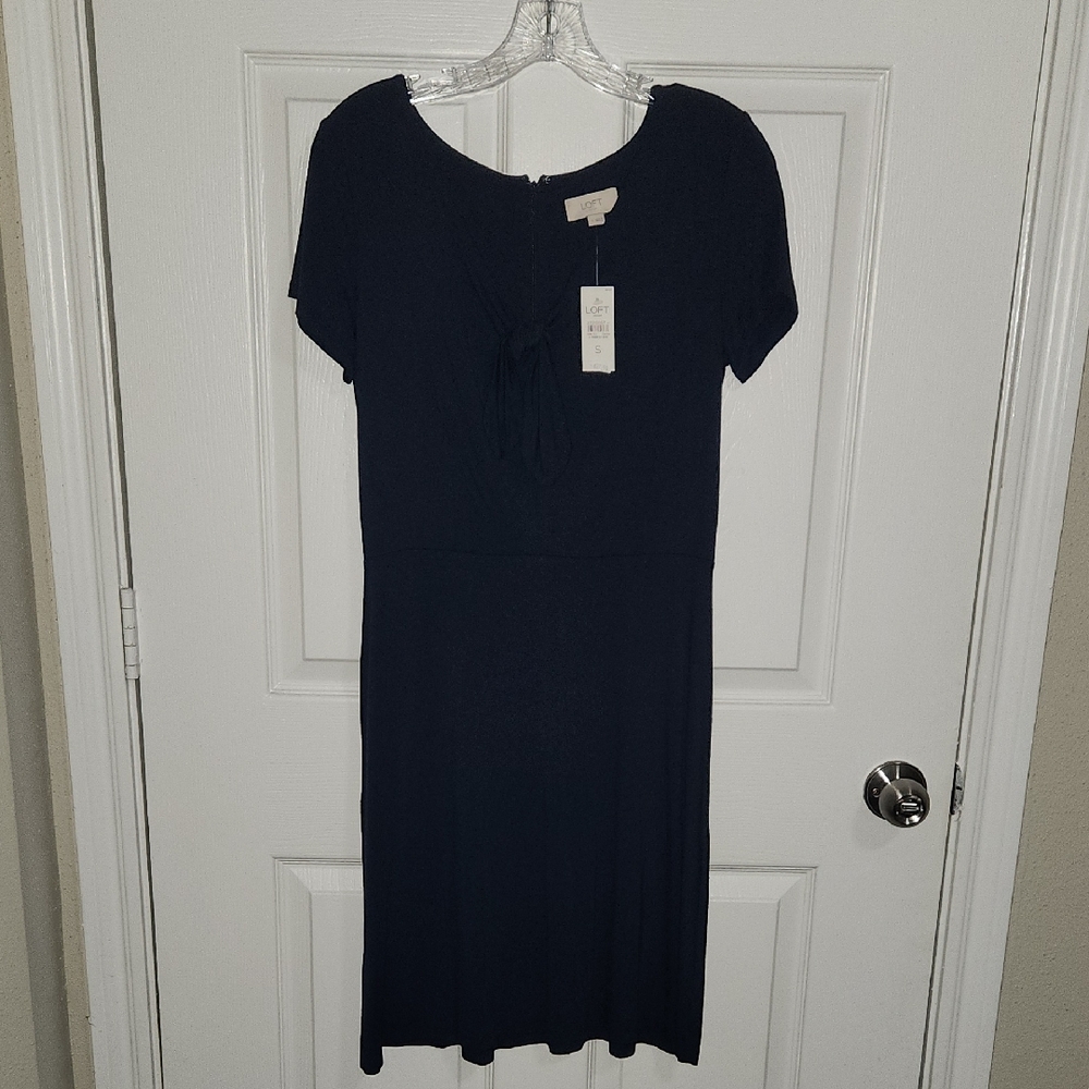 3/$20 LOFT Navy Midi Dress